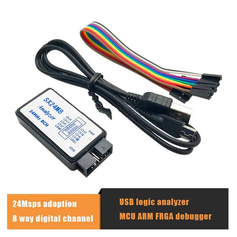 Comidox 1Set USB Logic Analyzer Device Set USB Cable 24MHz 8CH 24MHz 8 Channel UART IIC SPI Debug for Arduino ARM FPGA M100 Hot - Image 4